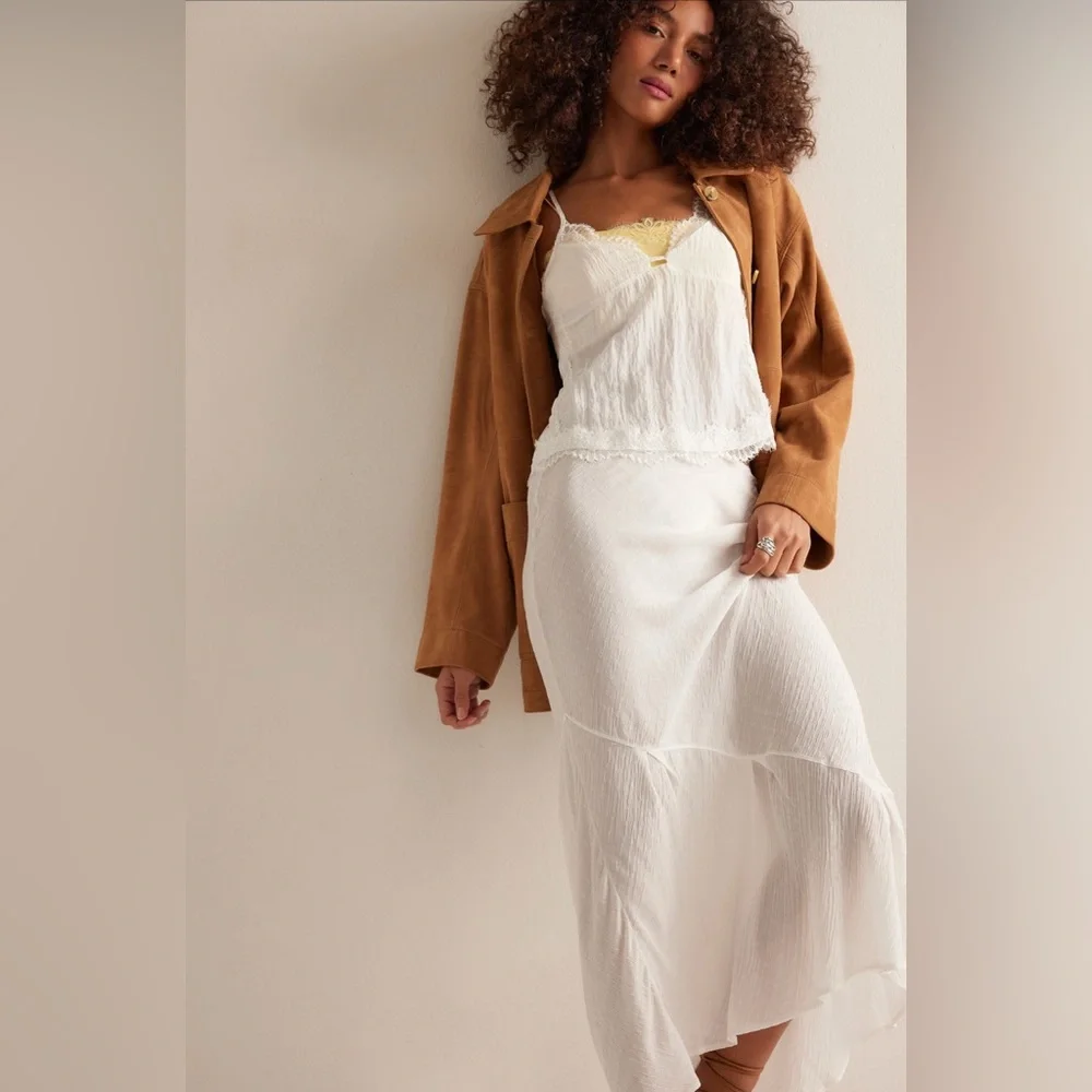 Free People Sweet On You Bias Half Slip size Large - Picture 1 of 12